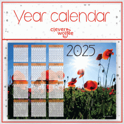 Flower 1 Year calendar 2025