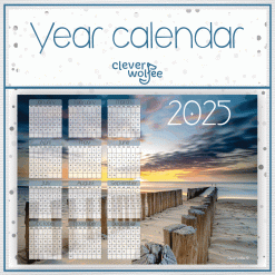 Ocean 1 Year calendar 2025