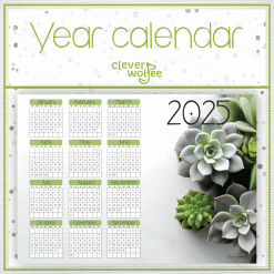 Succulent 2 Year calendar 2025