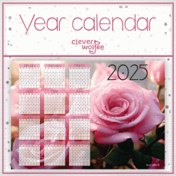 Rose 1 Year calendar 2025