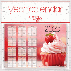 Cupcake Year calendar 2025