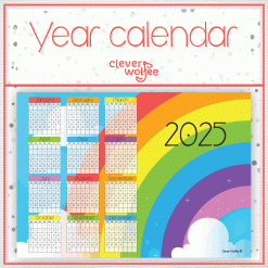 Rainbow 1 Year calendar 2025