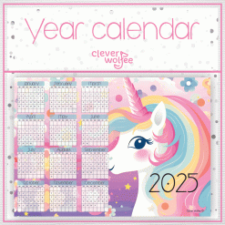 Unicorn 2 Year calendar 2025
