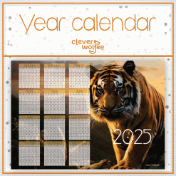 Tiger 2 Year calendar 2025