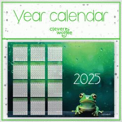 Frog 2 Year calendar 2025