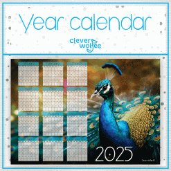 Peacock Year calendar 2025