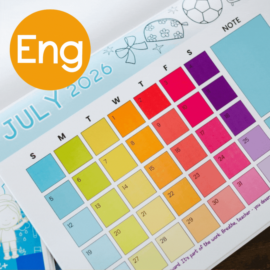 Deskpad calendar 2026 for teachers