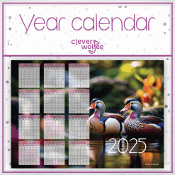 Duck Year calendar 2025