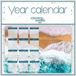 Ocean 3 Year calendar 2025