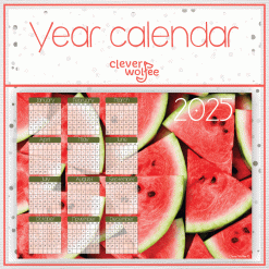Watermelon 1 Year calendar 2025