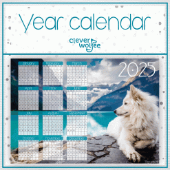 Wolf 2 Year calendar 2025