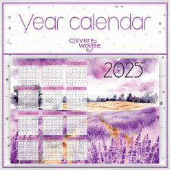 Lavender 2 Year calendar 2025