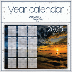 Sunset Year calendar 2025