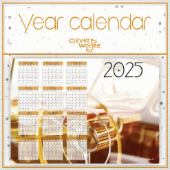 Car 1 Year calendar 2025