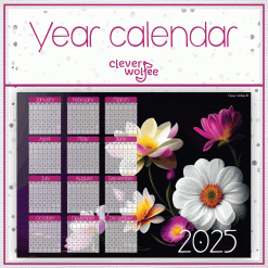 Flower 6 Year calendar 2024