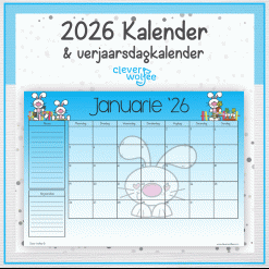 Blou hasie kalender 2026