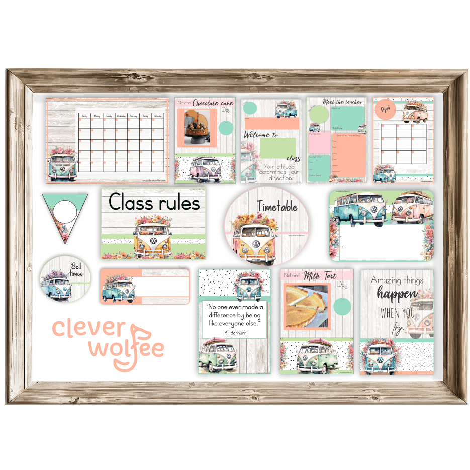 High School Class Theme - Colorful Busses - Image 2