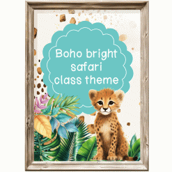 Class theme - Boho bright tropical