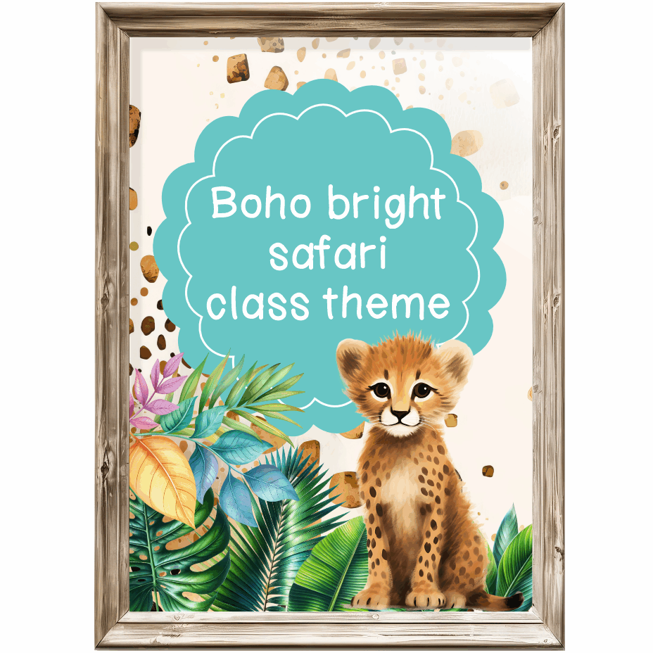 Class theme - Boho bright tropical