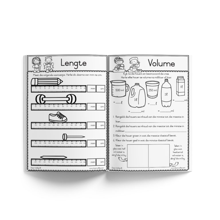 Massa Graad R Graad 4 Wiskunde Basiese boekie 4 – Volume en Massa – Clever Wolfee