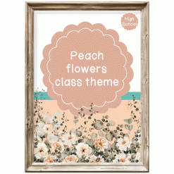 High School Class Theme - Peach Flowers