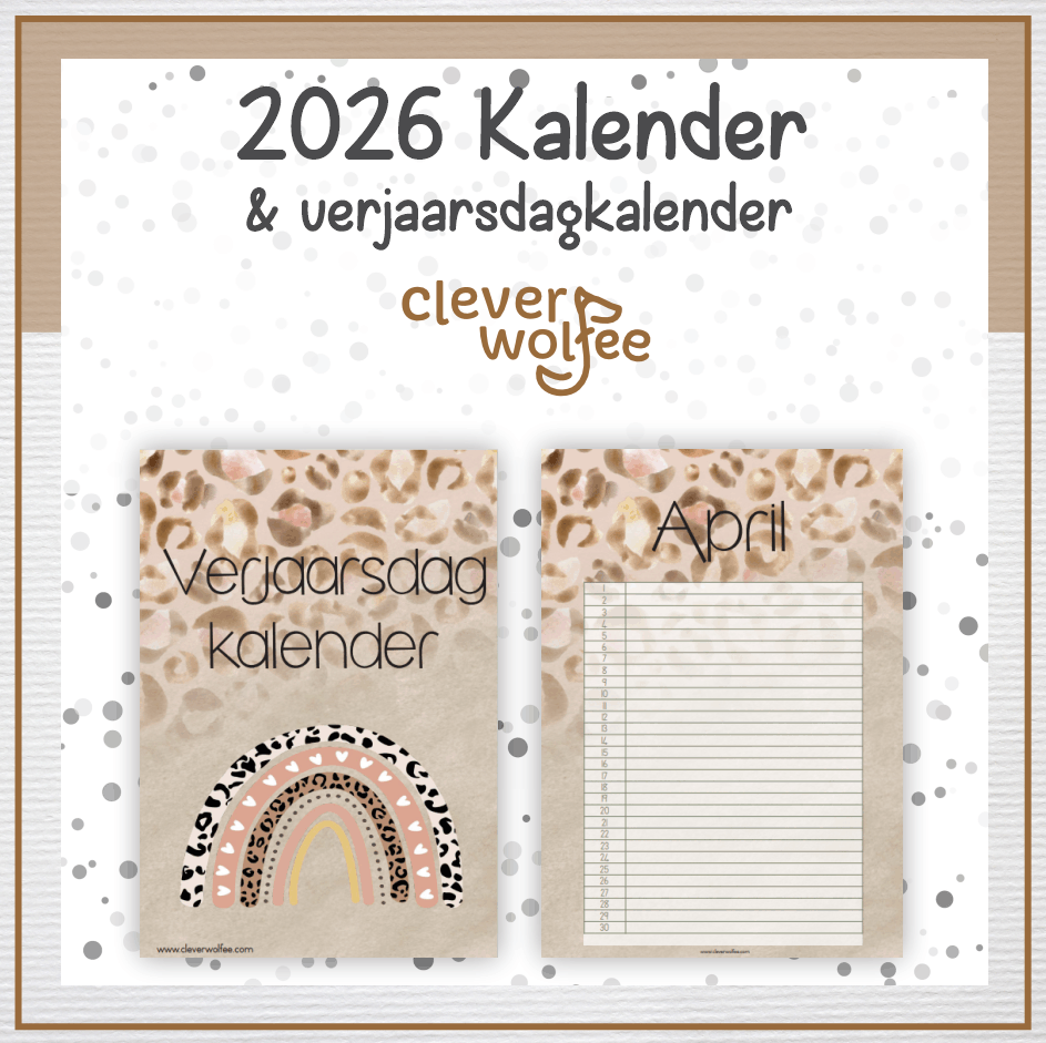 Luiperd en reënboog kalender 2026 - Image 2
