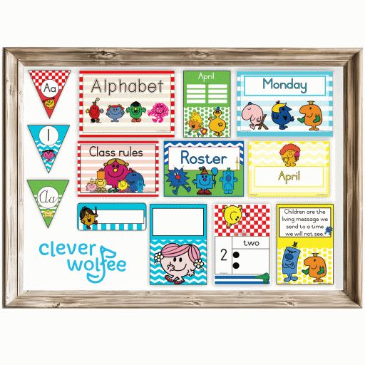 Class theme – Mr. Men – Clever Wolfee