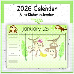 Monkey calendar 2026