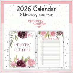 Alternative view of Flowers calendar 2026