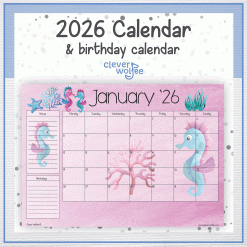 Seahorse calendar 2026