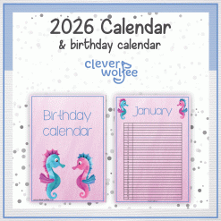 Alternative view of Seahorse calendar 2026