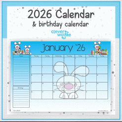 Blue Bunny calendar 2026