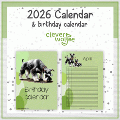 Alternative view of Miniature Schnauzers calendar 2026