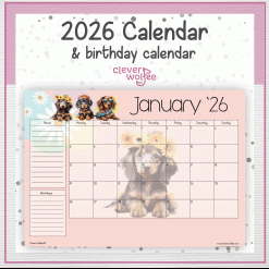 Dachshaund calendar 2026