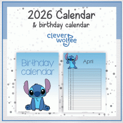 Alternative view of Stitch calendar 2026
