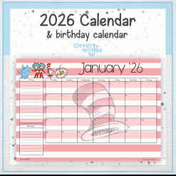 Cat in the Hat calendar 2026