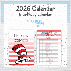 Alternative view of Cat in the Hat calendar 2026