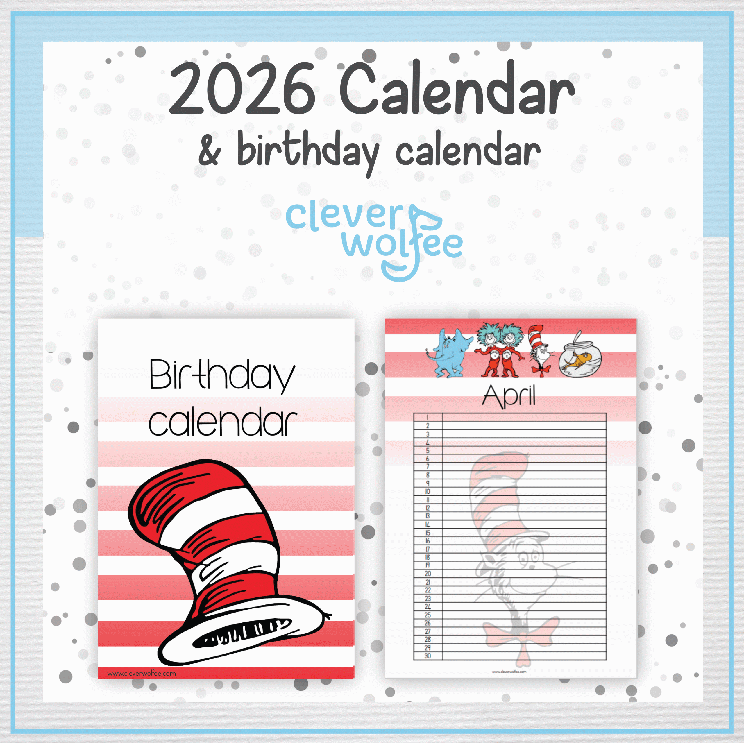 Cat in the Hat calendar 2026 - Image 2