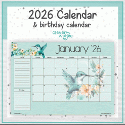 Hummingbirds calendar 2026