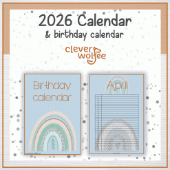 Alternative view of Boho rainbow calendar 2026