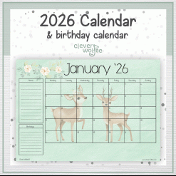 Deer calendar 2026
