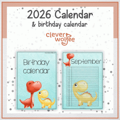 Alternative view of Dinosaur calendar 2026