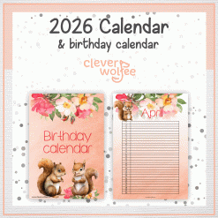 Alternative view of Squirrel 2 calendar 2026