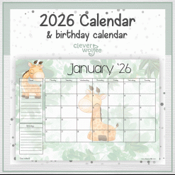 Giraffe calendar 2026