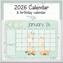 Giraffe 2 calendar 2026
