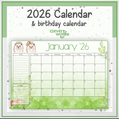 Hedgehog calendar 2026