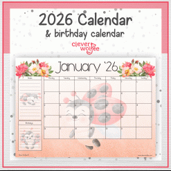 Ladybugs and roses calendar 2026