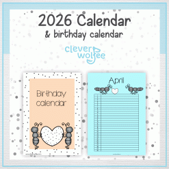 Alternative view of Pastel Ants calendar 2026