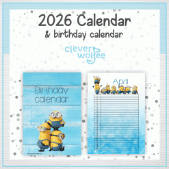 Alternative view of Minions calendar 2026