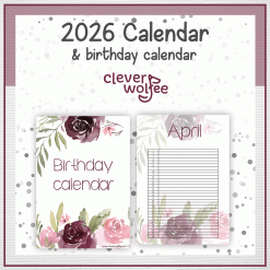 Alternative view of Purple flowers calender 2026